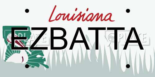 EZBATTA Louisiana License Plate