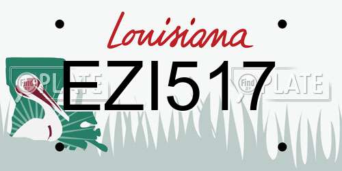 EZI517 Louisiana License Plate