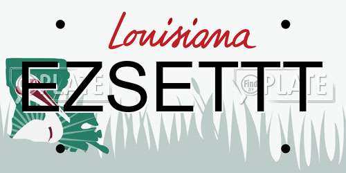 EZSETTT Louisiana License Plate