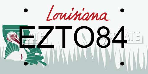 EZTO84 Louisiana License Plate