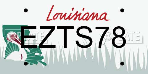EZTS78 Louisiana License Plate