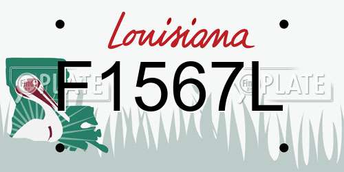 F1567L Louisiana License Plate