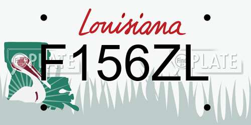 F156ZL Louisiana License Plate