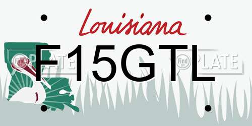 F15GTL Louisiana License Plate