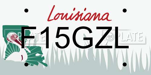 F15GZL Louisiana License Plate