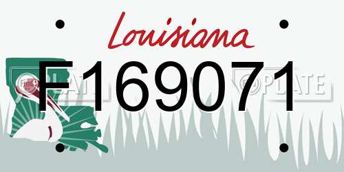F169071 Louisiana License Plate