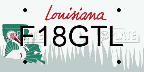 F18GTL Louisiana License Plate