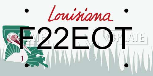 F22EOT Louisiana License Plate