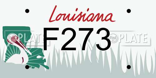 F273 Louisiana License Plate