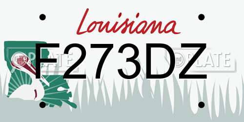 F273DZ Louisiana License Plate