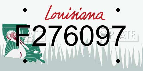 F276097 Louisiana License Plate
