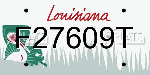 F27609T Louisiana License Plate