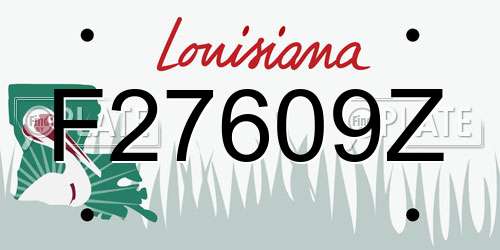 F27609Z Louisiana License Plate