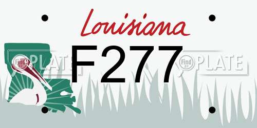 F277 Louisiana License Plate
