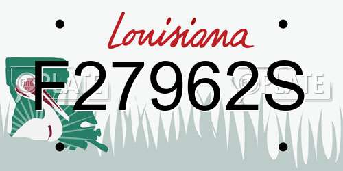 F27962S Louisiana License Plate