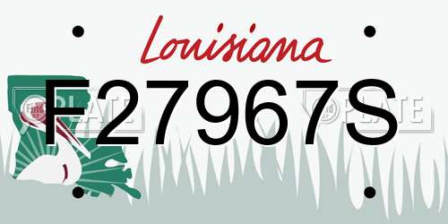 F27967S Louisiana License Plate