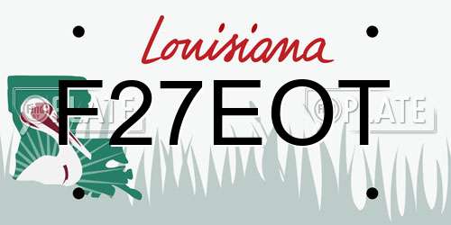 F27EOT Louisiana License Plate