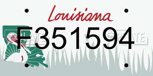 F351594 Louisiana License Plate