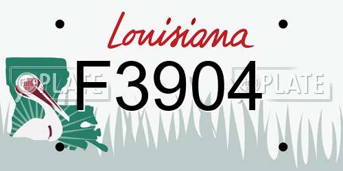 F3904 Louisiana License Plate