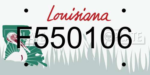 F550106 Louisiana License Plate
