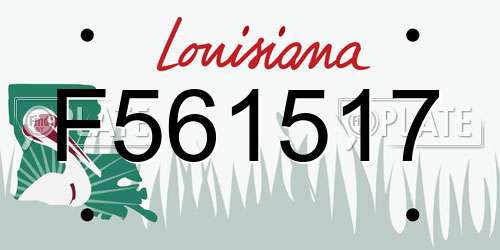 F561517 Louisiana License Plate
