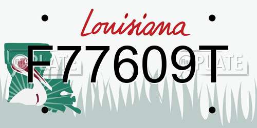 F77609T Louisiana License Plate
