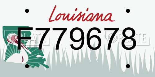F779678 Louisiana License Plate