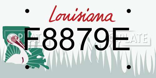 F8879E Louisiana License Plate