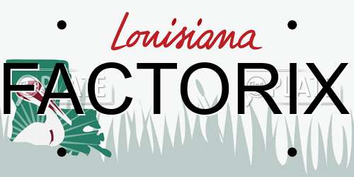 FACTORIX Louisiana License Plate