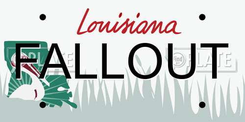 FALLOUT Louisiana License Plate