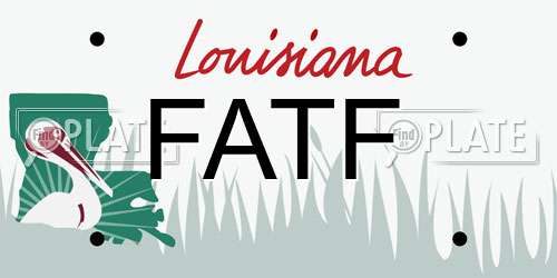 FATF Louisiana License Plate