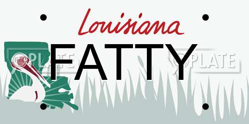 FATTY Louisiana License Plate