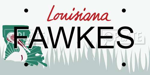 FAWKES Louisiana License Plate
