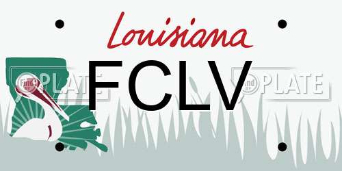 FCLV Louisiana License Plate