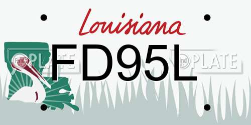 FD95L Louisiana License Plate