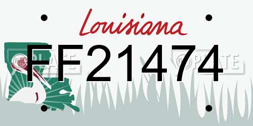 FF21474 Louisiana License Plate