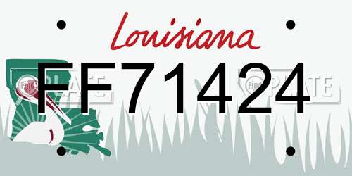 FF71424 Louisiana License Plate
