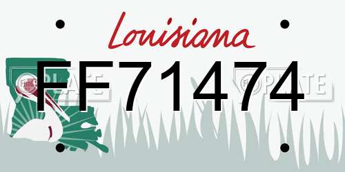 FF71474 Louisiana License Plate