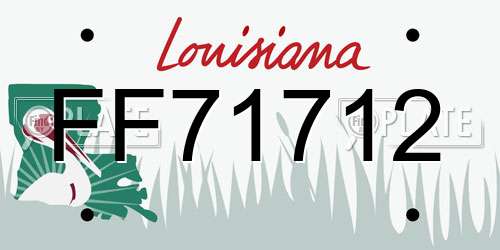 FF71712 Louisiana License Plate