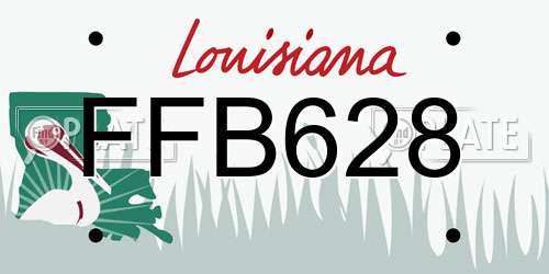 FFB628 Louisiana License Plate