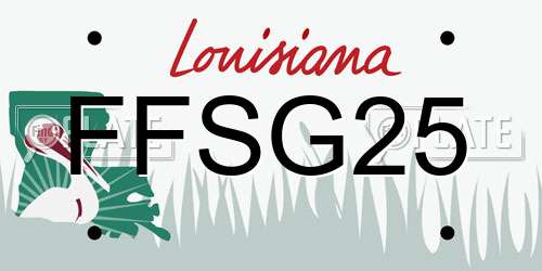 FFSG25 Louisiana License Plate