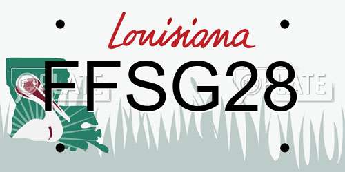 FFSG28 Louisiana License Plate