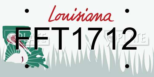 FFT1712 Louisiana License Plate