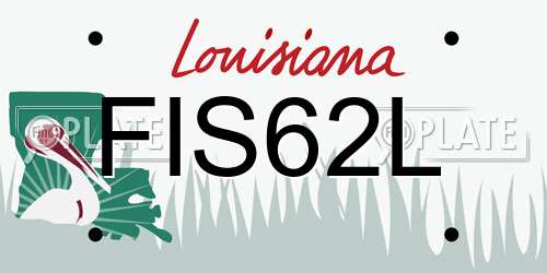FIS62L Louisiana License Plate