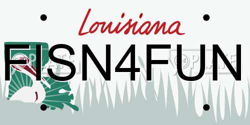 FISN4FUN Louisiana License Plate