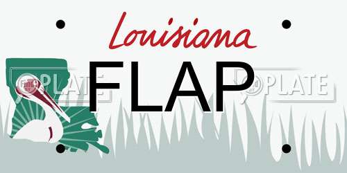 FLAP Louisiana License Plate