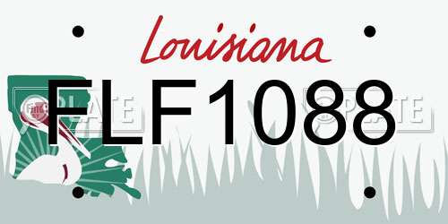 FLF1088 Louisiana License Plate