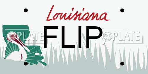 FLIP Louisiana License Plate