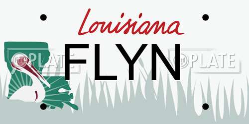 FLYN Louisiana License Plate