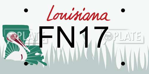 FN17 Louisiana License Plate